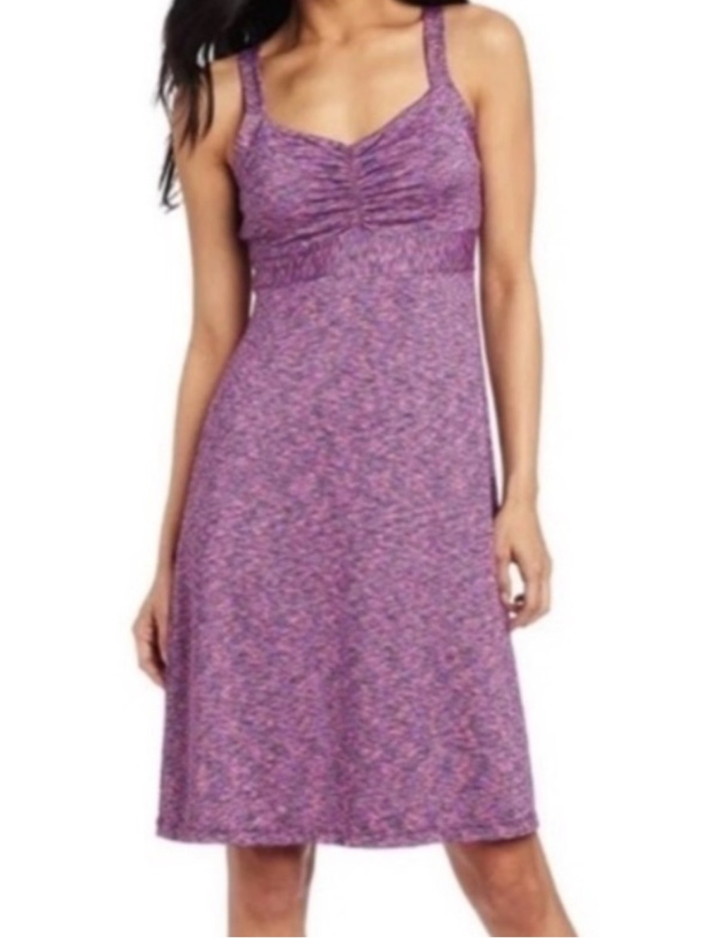 Prana Amaya Spacedye Dress Purple Athleisure Outdoor Athletic Dress Sz Medium
